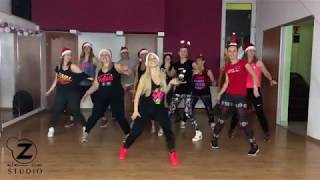 Rockin Around Christmas Tree  Zumba Choreo [upl. by Nerreg]