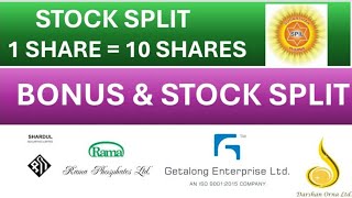 💥 1 SHARE  10 SHARES 💥 sudarshan pharma industries Ltd share stock split 💥 darshan orna  bonus [upl. by Hambley]