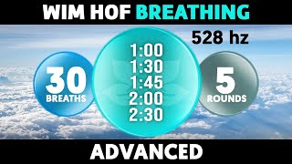 Advanced Wim Hof Guided Breathing  5 Rounds  30 Breaths  528hz SatoriFlow WimHofBreathing [upl. by Esmond]