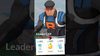 using Under 500 CP DUCK TEAM Against Leader Cliff in Pokemon GO [upl. by Nytsirc312]