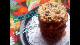 Receta de Galletas de Avena SIN HARINA DE TRIGO DELICIOSAS  POCOS INGREDIENTES [upl. by Lesde700]