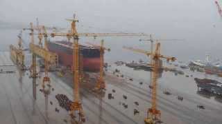 Bulkcarrier Loadout 180000 DWT  Time lapse [upl. by Lazare]