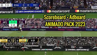 PES 2021  Scoreboard  Adboard animado  Atualizado 2023 [upl. by Enialb]