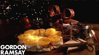 Vanilla Shortbread With Crème Fraîche amp Clementines  Gordon Ramsay [upl. by Neelhsa584]