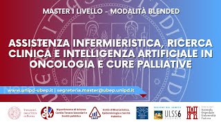 Master I livello  Assistenza infermieristica ricerca clinica e IA in oncologia e cure palliative [upl. by Dyche159]