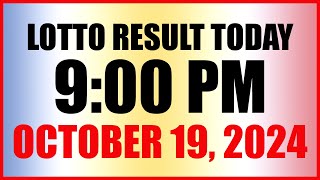 Lotto Result Today 9pm Draw October 19 2024 Swertres Ez2 Pcso [upl. by Rehptsirhc]