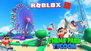 Oggy and Shinchan opened Park  Theme Park Tycoon 2 in Roblox [upl. by Assylla802]