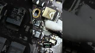 replacing mosfets on macbook logic board asmr soldering electronics [upl. by Retsel539]