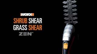 The WORX Cordless ShrubGrass amp ShearWeeder – WG801E5 [upl. by Yerfej]