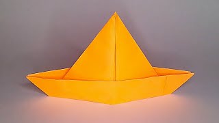 Cómo hacer un BARCO de papel FÁCIL✅  Origami PASO A PASO [upl. by Alehcim]