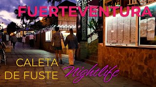 Nightlife Fuerteventura Walk in Caleta De Fuste Canary Islands 🇮🇨 [upl. by Demott433]