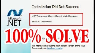 HRESULT 0xc8000222 Fix Net Framework 100 Fixed [upl. by Chee442]