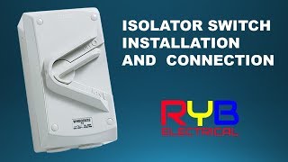 Disconnector  Isolator Switch Installation And Connection [upl. by Harlan404]