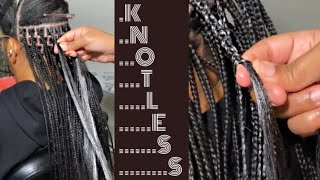 Salt amp Pepper Knotless Braids  Home Braider 💆🏾‍♀️🏡  Braid Motivation  Relax amp Watch [upl. by Aekerly]