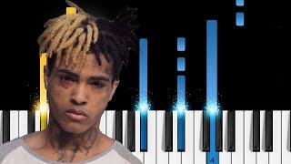 XXXTentacion  Staring at the Sky  EASY Piano Tutorial [upl. by Neils928]