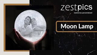 MoonLamp  MoonLightLamp  3D Moon Lamp  Personalised Moon Lamp  3D Moon LED Lamp Zestpics [upl. by Xenos]