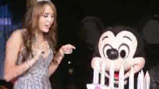 Hannah Montanas Miley Cyrus Celebrates Her Sweet 16 at Disneyland with Friends and Fans [upl. by Marva192]