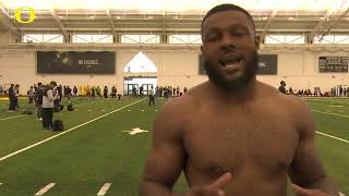 Kayvon Thibodeaux  2022 Oregon Football Pro Day [upl. by Rezeile]