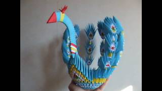 origami  modular  chinese origami  peacock  tutorial  dutchpapergirl [upl. by Ardnuhsal]