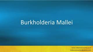 Pronunciation of the words quotBurkholderia Malleiquot [upl. by Emmi]