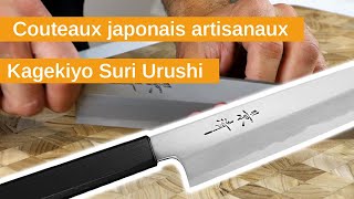 Couteaux japonais Kagekiyo Suri Urushi  Artisanal [upl. by Imelida]