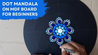 Dot Mandala for MDF Dot mandala for beginners  Step by step  1  2021  ATM Creations [upl. by Sidwell]