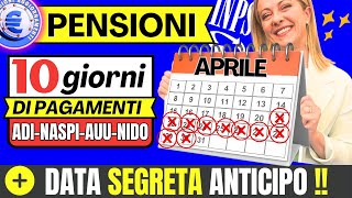 🔴PAGA INPS 24 APRILE 👉 ANTICIPI E DATE PAGAMENTI ADI ASSEGNO UNICO PENSIONI NIDO SFL NASPIEXSTRA [upl. by Sola]