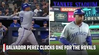 Salvador Perez CRUSHES a home run to set the Royals up to TIE THE ALDS vs Yankees 🔥  ESPN MLB [upl. by Eyram]