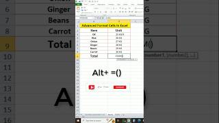 এমএস এক্সেল ফরম্যাট সেলস ট্রিকস  Advanced Format Cells In MS Excel tricks shorts youtube excel [upl. by Luben708]