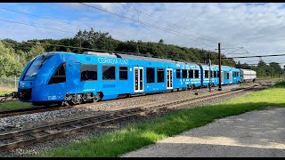 Tog i Danmark  Brintdrevet Coradia iLint transporteres igennem Danmark [upl. by Attalanta]