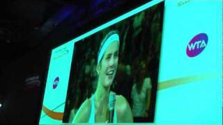 Julia Goerges vs Samantha Stosur winner interview  Porsche Tennis Grand Prix 2011 [upl. by Denys931]