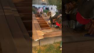 Composite decking installation howto deck shorts [upl. by Ennovy]