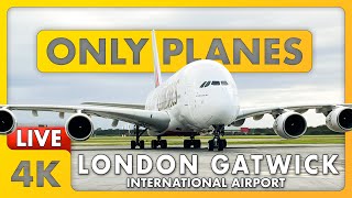 🔴 LIVE STORM BERT  Plane Spotting  LGW  EGKK  LONDON Gatwick Airport w James ✈️ [upl. by Hnah670]