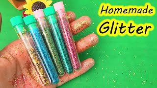 How to make golden glitter at homehomemade glittergolden glitter kaise banaenSajals Art [upl. by Hafirahs]