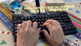 커세어 k70 TKL RGB PRO 광적축 OPX 타이핑고래 공방 수제 윤활흡음 [upl. by Jdavie75]