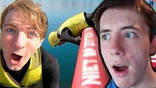 Reacting to Tom Simons Surviving The Total Wipeout Challenge [upl. by Orravan]