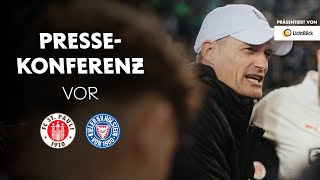 Die Pressekonferenz vor dem Spiel gegen Holstein Kiel  Präsentiert von LichtBlick [upl. by Kolnos]