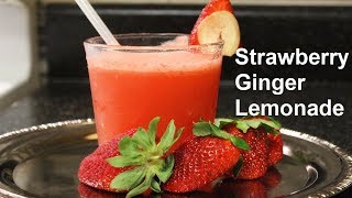 Strawberry Ginger Lemonade Refreshing Homemade Strawberry Ginger Lemonade Recipe [upl. by Riana]