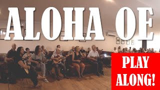 Aloha Oe  Ukulele Play Along  easy 4 chords G C D7 G7 [upl. by Reffineg]