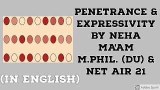 Penetrance amp Expressivity In English  Genetics  CSIRNET Life Sciences [upl. by Akere]