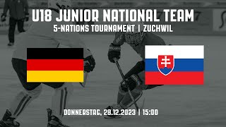 U18 Germany vs Slovakia  5Nations Tournament  Zuchwil SUI [upl. by Oiuqise]