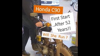 Honda c90  First Start After 52 Years Shorts [upl. by Vaclava]