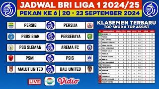 Jadwal BRI Liga 1 2024 Pekan ke 6  Persib vs Persija  Pss Sleman vs Arema fc  Live Indosiar [upl. by Eriha553]