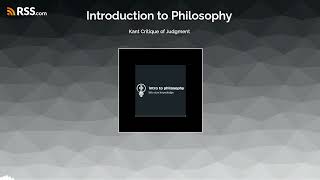 Kant Critique of Judgment [upl. by Karwan]