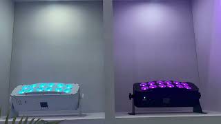 Bar type led wall washer uplight  12x18W RGBWAUV 6in1 LEDs  built in wireless dmx [upl. by Lenahc805]