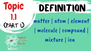 Definition of Atoms amp Molecule  SDS SK015 Topic 11 Part 1 [upl. by Anilrac820]