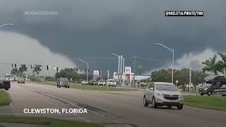 Watch as multiple tornadoes hit Florida as Hurricane Milton approaches [upl. by Odranreb317]