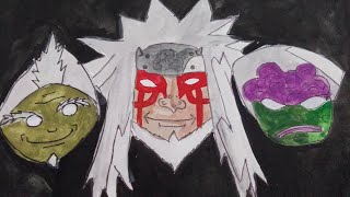 JIRAIYA 👹 SAGE MODE 💥 EASY DRAWING STEP BY STEP TUTORIAL art drawing naruto jiraiya [upl. by Terb]