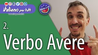 USOS E CONJUGAÇÃO DO VERBO AVERE EM ITALIANO [upl. by Dylana277]