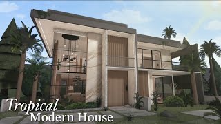 Bloxburg Tropical Modern House  Roblox Bloxburg  Speedbuild [upl. by Jamil565]